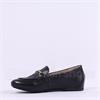 Wonders Grace Hidden Wedge Link Loafer - Black Leather
